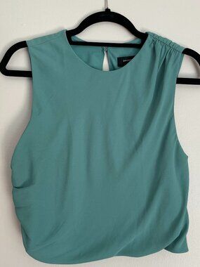 NWOT Banana Republic High-Neck Shirred Cropped Top, Size 6